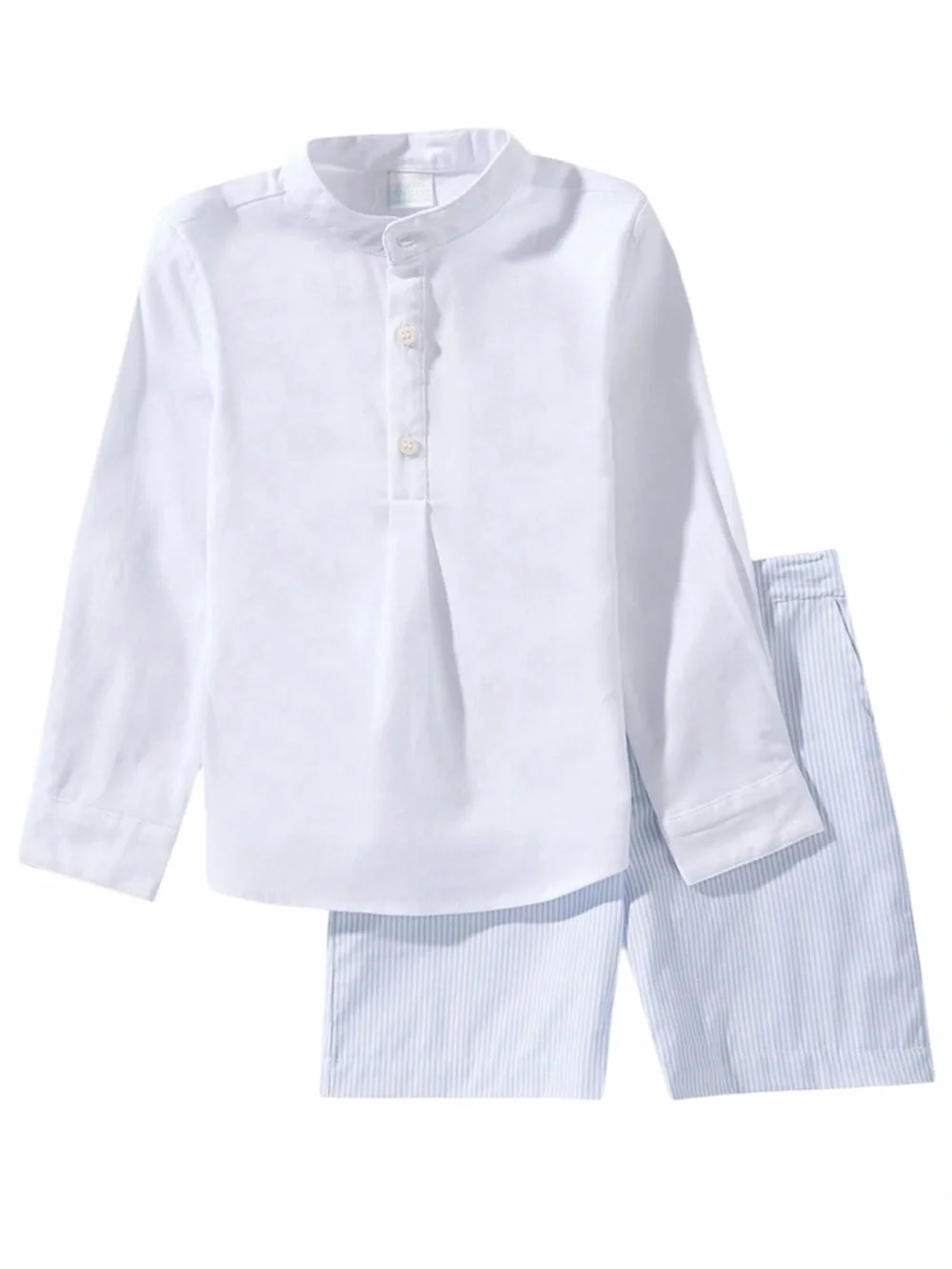 Edgehill Collection Boys Woven Long Sleeve Shirt & Shorts Set Sz 5 NWT